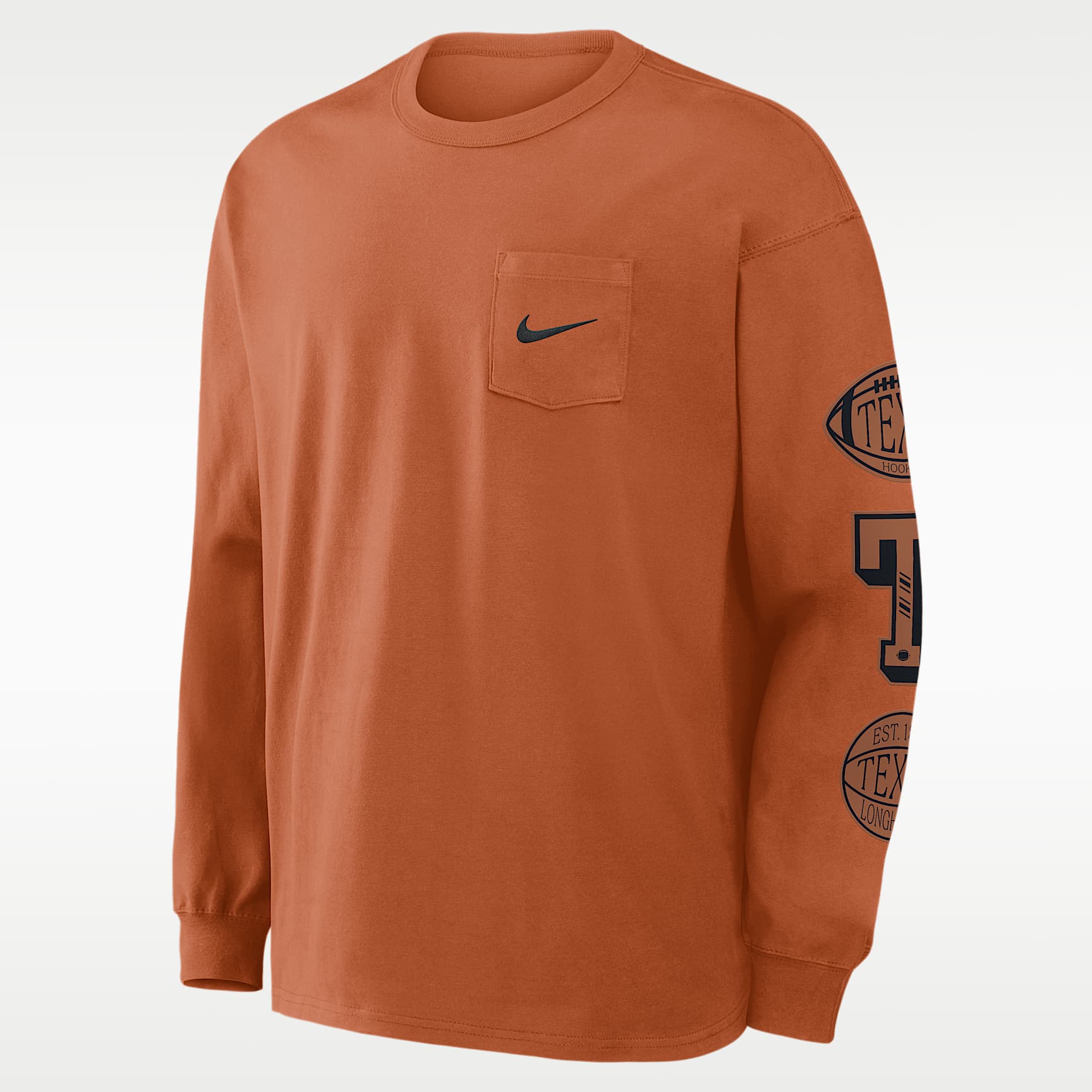 Texas Academic Max90 Pocket Men's Nike College Long-Sleeve T-Shirt